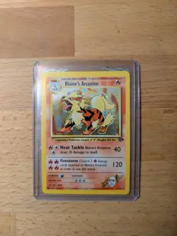 Blaine's Arcanine Gym Challenge Holo Rare Pokemon Card 1/132 - Ungraded - Image 2