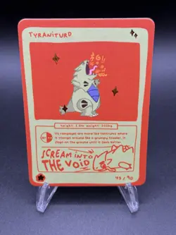 Pokedoodles Tyraniturd 43/90 - Rare Card - Pokemon Tyranitar Fan Art - Image 1