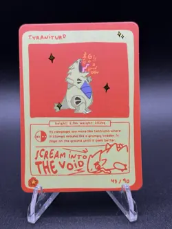 Pokedoodles Tyraniturd 43/90 - Rare Card - Pokemon Tyranitar Fan Art - Image 2