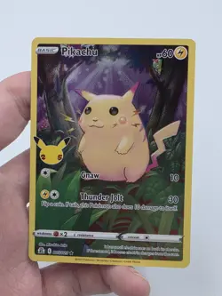 Pokemon TCG Celebrations Pikachu Holo Card 005/025 25th Anniversary - Image 1
