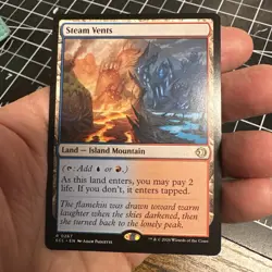 Magic The Gathering Steam Vents Lorwyn Eclipsed 267 Regular Shock Land Rare - Image 1