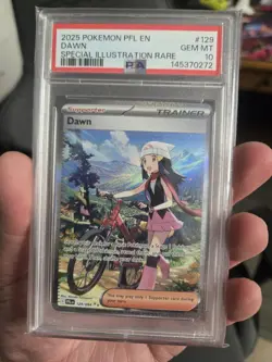 2025 Pokemon Phantasmal Flames #129 Full Art Trainer Dawn SIR PSA 10 Gem Mint - Image 4