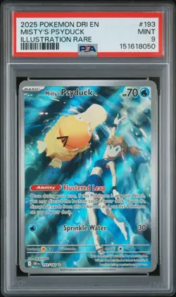 Misty's Psyduck 2025 Pokemon Destined Rivals #193/182 PSA 9 - Image 1
