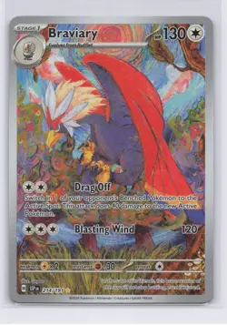 Pokemon TCG Braviary 214/191 Illustration Rare Surging Sparks NM - Image 1