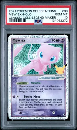 PSA 10 GEM MINT Mew Ex Celebration Classic Collection Holo Legend 88/92 Pokemon - Image 1