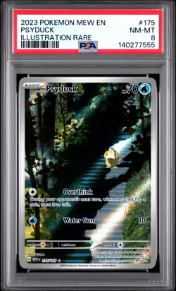 2023 POKEMON MEW EN-151 #175 PSYDUCK IR PSA 8 - Image 1