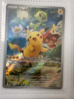Pokemon Pikachu Paldea Evolved 27 Promo - NM - Image 1