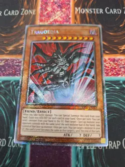 Yugioh Tragoedia RA03-EN223 Platinum Secret Rare 1st Edition Near Mint - Image 1