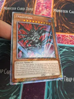 Yugioh Tragoedia RA03-EN223 Platinum Secret Rare 1st Edition Near Mint - Image 2