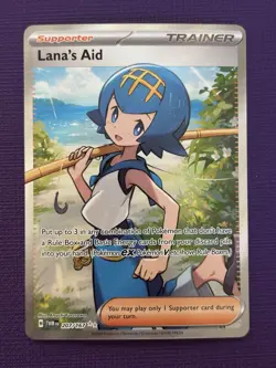 Lana's Aid Twilight Masquerade Full Art Pokemon TCG Card 207/167 NM Condition - Image 1
