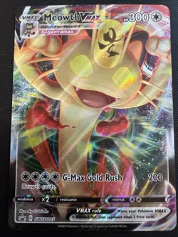 Pokemon Meowth VMAX SWSH Black Star Promos SWSH005 NM Card TCG - Image 1