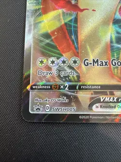 Pokemon Meowth VMAX SWSH Black Star Promos SWSH005 NM Card TCG - Image 2