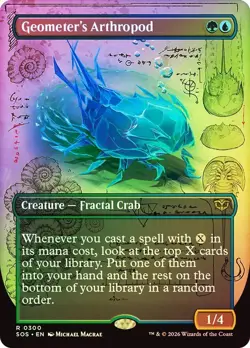 Geometer's Arthropod Foil Borderless Secrets of Strixhaven NM MTG - Image 1