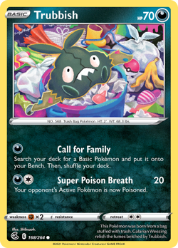 Pokemon Fusion Strike Trubbish 168/264 C NM - Image 2