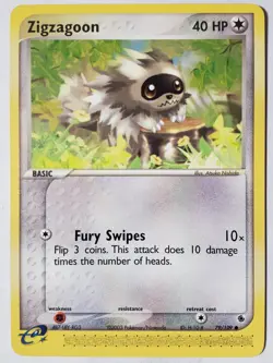 Zigzagoon 79/109 - EX Ruby Sapphire Pokemon Card $2 Combined Ship Atsuko Nishida - Image 1