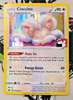 Cinccino 147/202 Holo Pokemon Play! Prize Pack Series 1 - Image 1