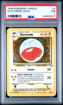 1999 Pokemon Jungle Electrode-Holo #2 PSA 7 NM - Image 1