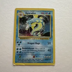 Pokemon TCG Gyarados 6/102 Base Set Holo Rare - Vintage 1999 - Image 1