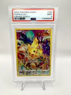 2023 Pokemon Sword And Shield Crown Zenith Pikachu #160 FA PSA 9 MINT - Image 1