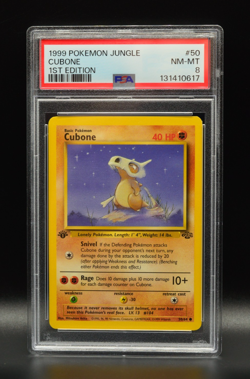 Cubone 1st Edition 1999 Pokemon Jungle #50 WOTC PSA 8 Newly Graded - Image 1