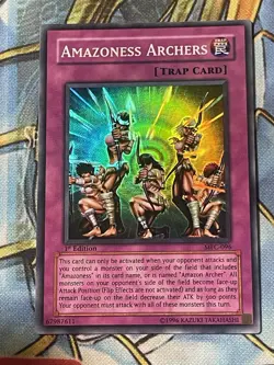 Amazoness Archers Super Rare Asian English 1st MFC-096 NM Yu-Gi-Oh! - Image 1