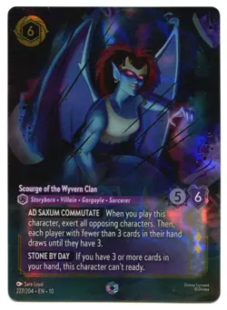 Disney Lorcana Demona Scourge of the Wyvern Clan Enchanted Foil Whispers 227/204 - Image 1