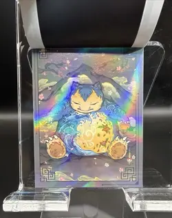 🔥 Rare Snorlax Holo Polaroid Pokemon Card-One Of A Kind Non-TCG Collectible - Image 1