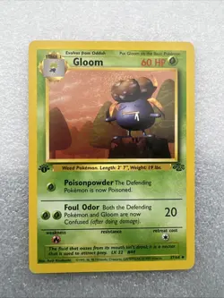 Gloom 37/64 Jungle Regular 1st Edition Pokemon Card TCG MP - Image 1