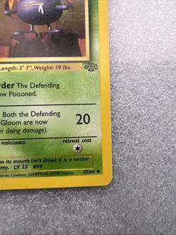 Gloom 37/64 Jungle Regular 1st Edition Pokemon Card TCG MP - Image 3