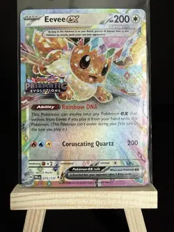Pokemon Eevee ex Prismatic Evolutions 075/131 Promo Holo EX 200 HP Card - Image 1