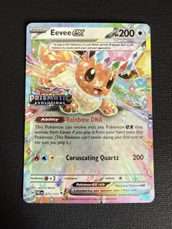 Pokemon Eevee ex Prismatic Evolutions 075/131 Promo Holo EX 200 HP Card - Image 2