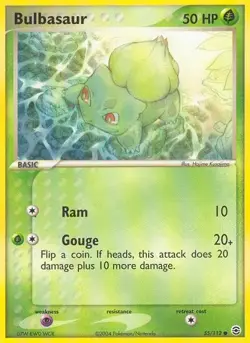 Bulbasaur 55/112 FireRed & LeafGreen Pokemon Card NM - Image 1