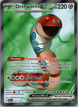 Orthworm ex 162/142 Ultra Rare Stellar Crown Pokemon Holo Near Mint - Image 1