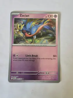 Zacian 045/094 Rare Phantasmal Flames Pokemon Reverse Holo Near Mint - Image 1