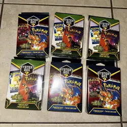 Pokemon Mystery Box Booster Packs Lot Charizard Vintage Packs set of 6 - Image 1