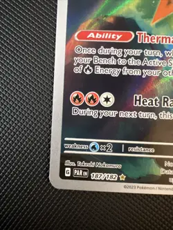 Iron Moth Pokemon TCG Paradox Rift 187/182 Illustration Rare Full Art SV Holo - Image 5