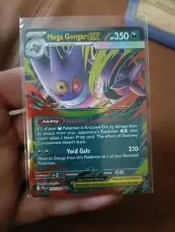 Mega Gengar EX 056/094 Me02: Phantasmal Flames Holo Near Mint Pokemon Card Rare - Image 1