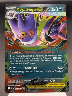 Mega Gengar ex 056/094 - Ultra Rare Holo - Phantasmal Flames Pokemon Card MINT - Image 1