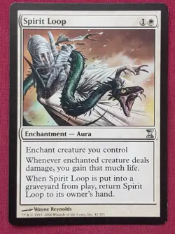 Magic The Gathering TIME SPIRAL SPIRIT LOOP white card MTG - Image 1