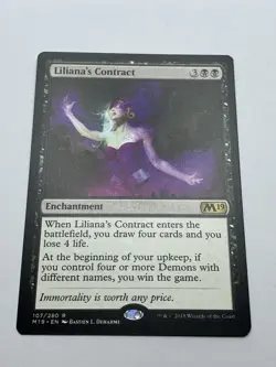 Liliana's Contract - M19 Core Set 2019 - MTG - Rare - Magic The Gathering - Image 2