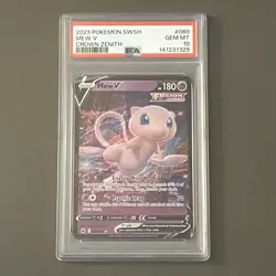 Pokemon TCG: 2023 Mew V 060/159 Crown Zenith Holo PSA 10 - Image 1