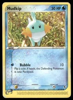 2003 Pokemon Mudkip Common Ruby & Sapphire 59/109 DMG - Image 1