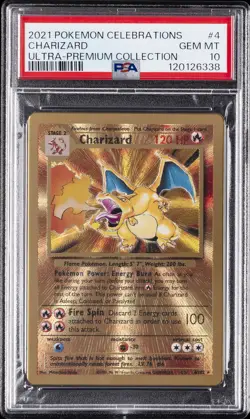 2021 POKEMON CELEBRATIONS ULTRA-PREMIUM COLLECTION #4 CHARIZARD PSA 10 - Image 1