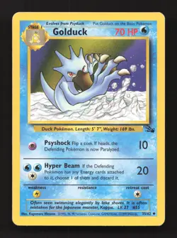 Golduck 35/62 Uncommon Fossil Pokemon Heavily Played - Image 1