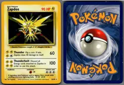 1999 Pokemon, Base Set, #16/102 Zapdos, Holo Rare - Image 1