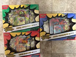 Pokemon TCG 3x Ascended Heroes EX Mega Box Set of 03 Feraligatr Emboar Meganium - Image 1