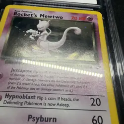 Rocket's Mewtwo 14/132 Holo Gym Challenge Pokemon CGC 9 Mint - Image 3