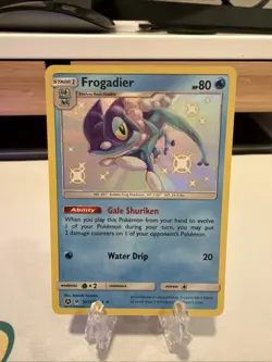 2019 Pokemon Hidden Fates: Shiny Vault Holo Frogadier SV12/SV94 Shiny Near Mint - Image 1