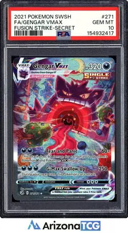 Pokemon 2021 Gengar VMAX 271/264 Alt Art Fusion Strike GEM MINT PSA 10 - Image 1