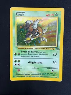 Pokemon Pinsir 9/64 Jungle Rara Holo Swirl Unlimited Wizards ITA Carte Vintage - Image 1